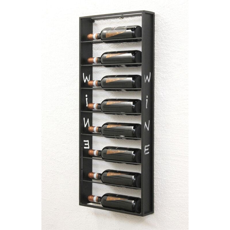Dandibo - Casier à vin mural Métal Noir Sofie Casier à bouteilles Casier à bouteilles de vin