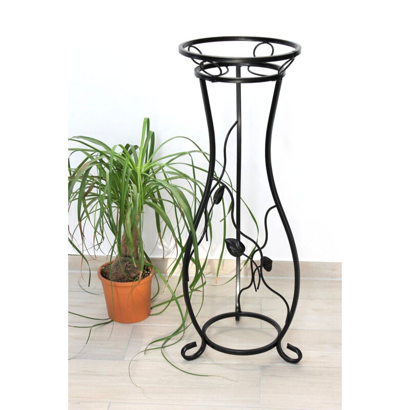 Dandibo - Colonna di fiori in metallo nero 90 cm Portafiori KW405 Colonna di piante Portafiori Sgabello per fiori