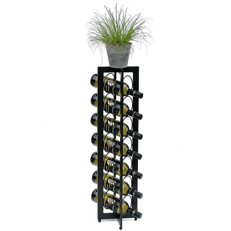 Dandibo - Design Casier à vin Métal Noir Debout 96323 x 80 cm Casier à bouteilles Porte-bouteilles Étagère à vin