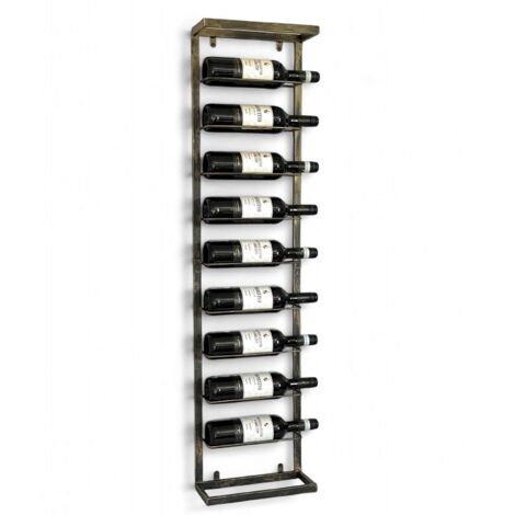 DanDiBo Porte-bouteilles Mural Métal Noir 240403 Étagère Murale Mince Support à Vin Rangement Bouteilles