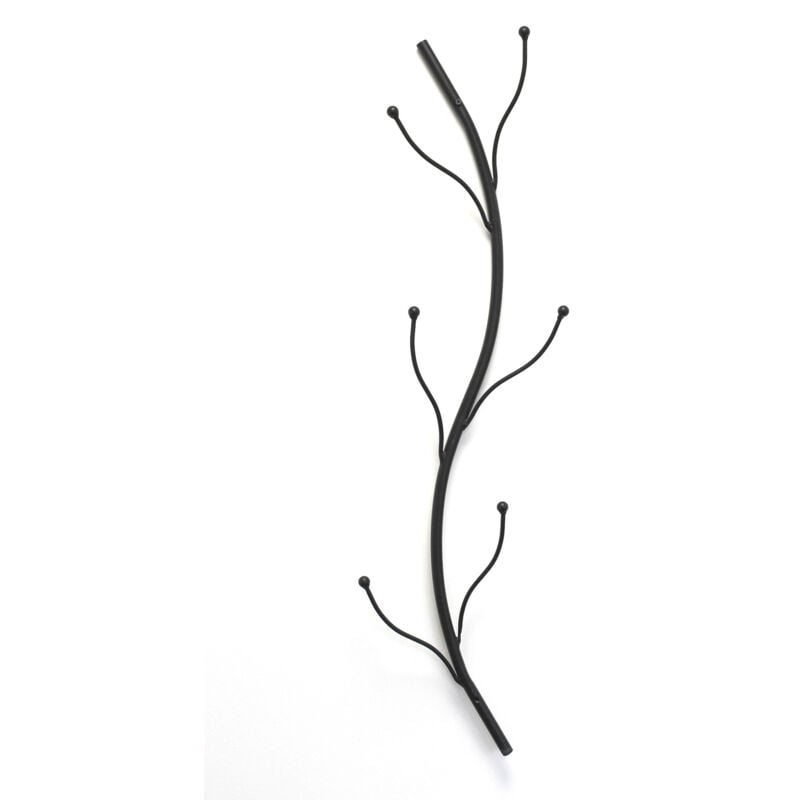 DanDiBo Portemanteau mural Métal Noir 93861 Flora Portemanteau mural Crochet de vestiaire Portemanteau d'entrée Patère Barre à crochets