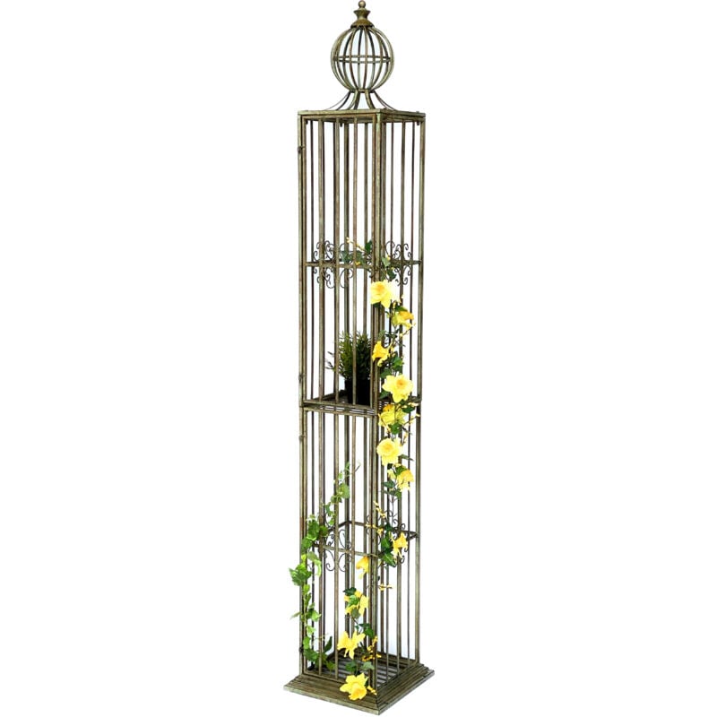 Rosensäule Rosenturm Support pour rosiers en métal 230 cm Rankäule 93970 Treillis Roses Colonne Jardin - Dandibo