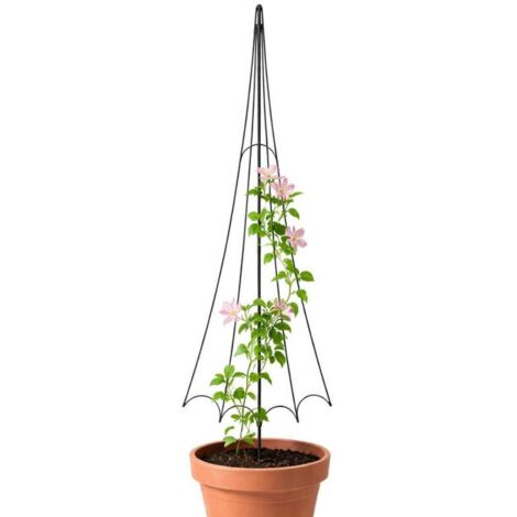 DanDiBo Supports de plantes grimpantes Jardin Métal Noir Parapluie Treillis Fleurs Plantes grimpantes Roses Piquets de sol Supports de fleurs Supports de plantes grimpantes Colonne de support
