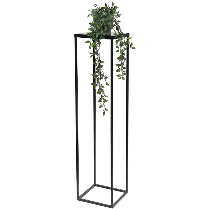 dandibo - table d'appoint pour fleurs en métal noir de 100 cm, forme carrée, support de fleurs fra-006, colonne de fleurs moderne, support de
