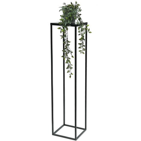 DanDiBo Tabouret pour fleurs Métal Noir 100 cm Angulaire Support pour fleurs Table d'appoint FRA-006 Colonne pour fleurs Moderne Support pour plantes Tabouret pour plantes