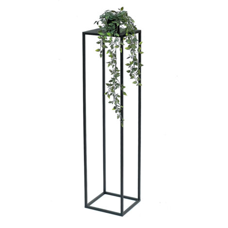 DanDiBo Tabouret pour fleurs Métal Noir Angulaire 100 cm Support pour fleurs Table d'appoint 96351 Colonne pour fleurs Moderne Support pour plantes Tabouret pour plantes