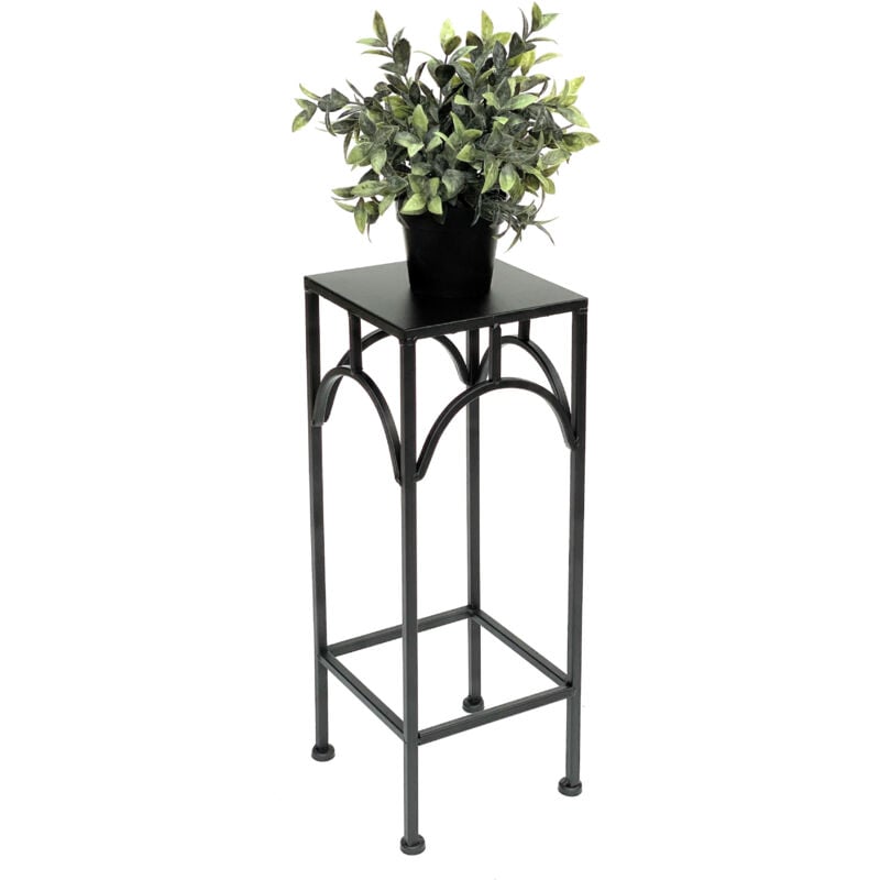 Tabouret pour fleurs Métal Noir Angulaire 50 cm Support pour fleurs 96132 s Table d'appoint Colonne pour fleurs Moderne Support pour plantes Tabouret