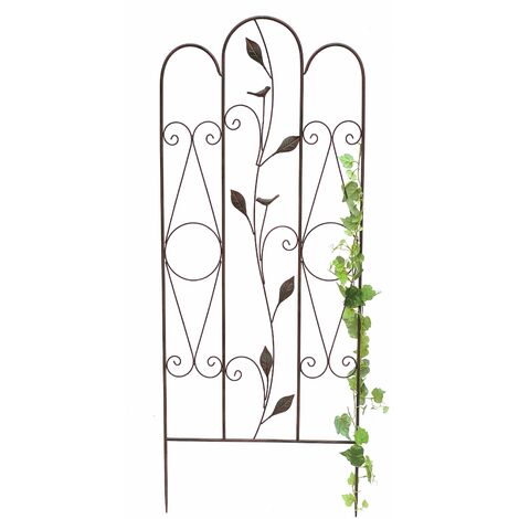 DanDiBo Treillis métallique 120 cm 93993 Aide à l'escalade Fiche de sol Porte-fleurs Colonne de treillis