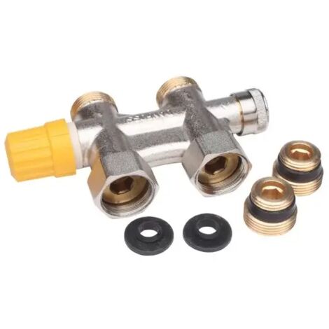 Danfoss 013G4742 VHS-UN 3/4 cuerpo recto bitubo para radiadores universales, distancia entre ejes 50, rad 1/2