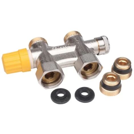 Danfoss 013G4742 VHS-UN 3/4 straight twin-pipe body for universal radiators, center distance 50, rad 1/2