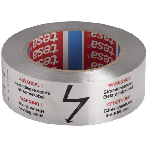 Danfoss Aluklebeband 38mm breit/50m lang maximal,160 Grad C mit Warnaufschrift, selbstklebend