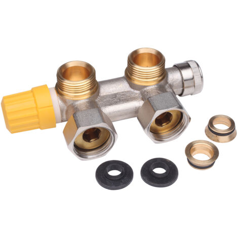 Danfoss Anschlussarmatur VHS-UN Heizkörper G 3/4", Eckausführung, vernickelt