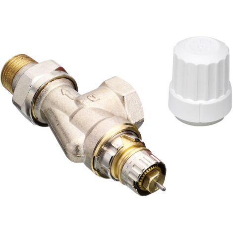 Danfoss – Corps de réglage équerre inversée DN15 – Filetage F 1/2' – Préréglage précis – Limiteur de débit intégré – Installation sans outillage