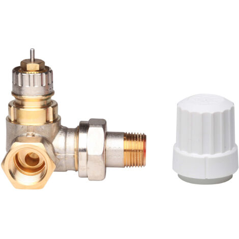 Danfoss – Corps de robinet radiateur Kv réglable 3/8' angle gauche – Régulation débit eau – Compatible systèmes chauffage