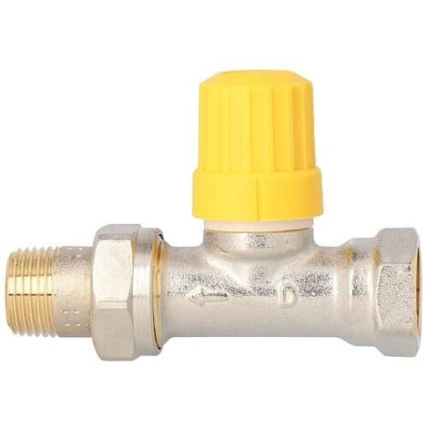 Danfoss Corps de vanne RA-UN 15 R 1/2, Passage, Nickelé mat, 013G3004