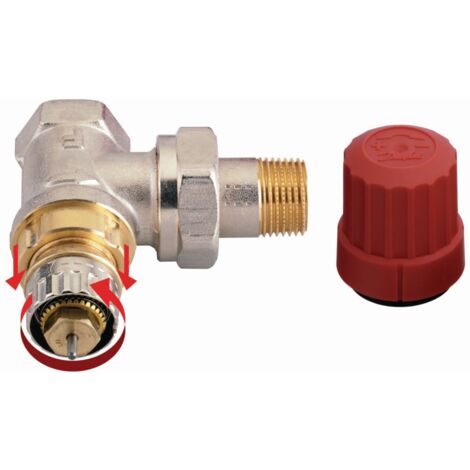 Danfoss – Corps équerre réglable thermostatique 20mm – Raccord mâle-femelle à visser – Réglage précis du débit pour confort thermique