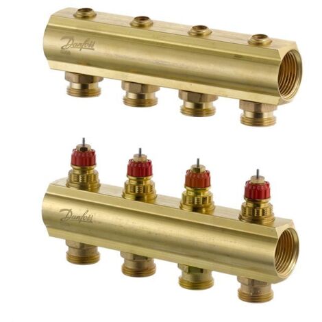 Danfoss FBH-Verteiler FHF-4 4 Kreise, ohne Durchflussanzeige, 088U0504