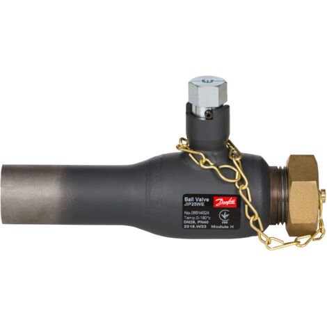 Danfoss Kugelhahn Typ JIP 140.15 6Kant DN 15, Kvs 11m3/h, PN 40, Anschweissende - Außengewinde/ Kappe (AE - AG/Kappe)