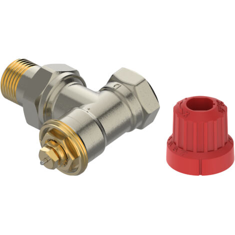 Danfoss M30 Ventilgehäuse MIO 15 M30x1,5, R 1/2", Eckausführung, matt vernickelt