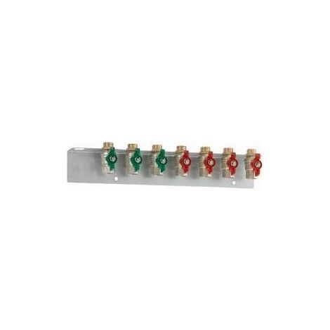 Danfoss Montageschine für Wohnungsstation inklusive 5 Kugelhähne 3/4" x 76mm, Innengewinde/Außengewinde (IG/AG)