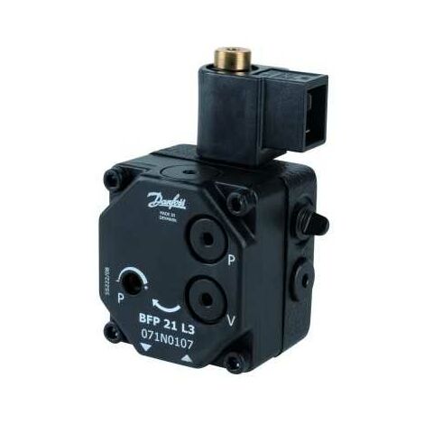 Danfoss – Pompe à fioul 24 l/h – Débit maximal pour brûleurs domestiques – Pression 7 à 20 bars – Électrovanne et filtre inclus