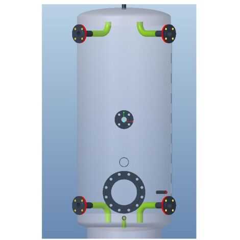 Danfoss Pufferspeicher PSS 300, RSt 37-2 Mit Wärmedämmung aus EPS, PN 6
