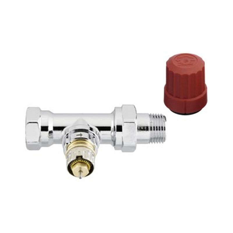 Ra nc Fermeture de radiateur thermostatique 1/2 bi bu droit chrome - Danfoss