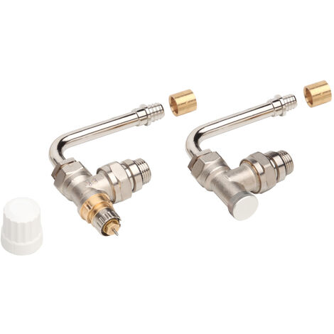 Danfoss – Raccordement radiateur 45 mm équerre – PER à glissement Ø16 – Corps équerre pour installation efficace – Connexion durable