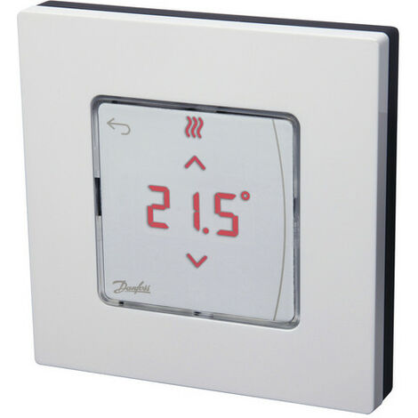 BUDERUS Danfoss Icon Raumthermostat Aufputz Funk LED-Display Batterie 088U1081