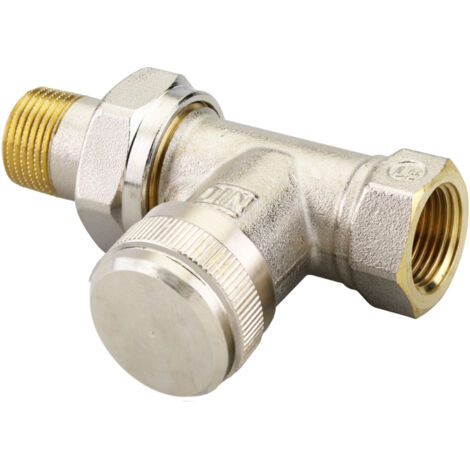 Danfoss Rücklaufverschraubung RLV 10 R 3/8", Durchgangsausführung, vernickelt