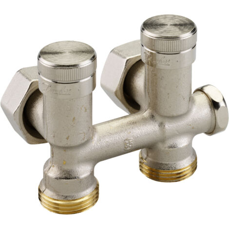 Danfoss Universalverschraubung RLV-K für Ventil-Heizörper, Heizkörper G 3/4", Eckausführung
