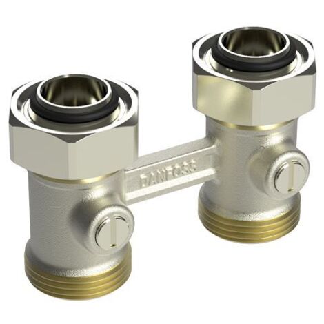 Danfoss Universalverschraubung RLV-KB für Ventil-Heizörper, Heizkörper G 3/4", Durchgangsausführung