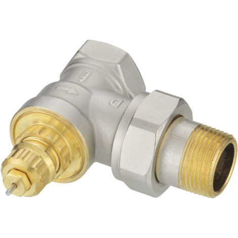 Danfoss Ventilgehäuse RA-G 20 R 3/4", Eckausführung, matt vernickelt