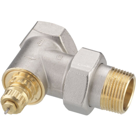 Danfoss Ventilgehäuse RA-G 25 R 1/1", Eckausführung, matt vernickelt