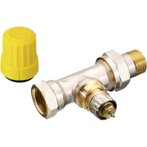 Danfoss Ventilgehäuse RA-UR 15 R 1/2, Durchgang, Matt vernickelt, 013G3228
