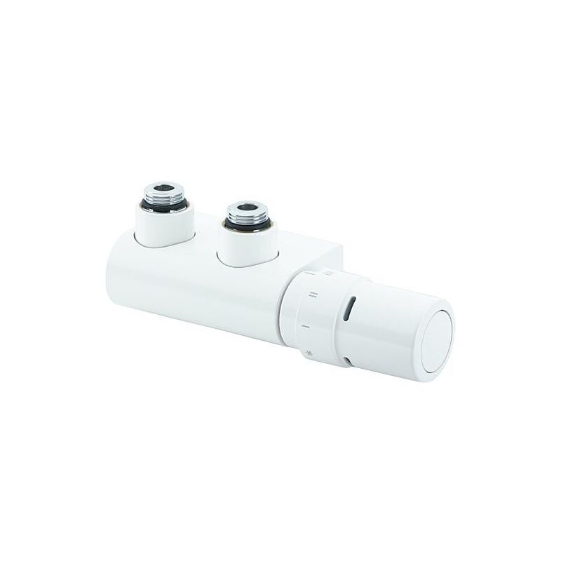 Danfoss - Kit de robinetterie VHX-Duo, équerre, rax Th. Tête couleur ral 9016, blanc