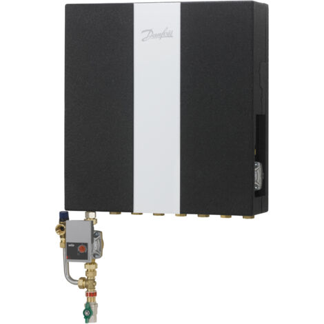 Danfoss Wohnungsstation Evoflat MSS 3 NT-Heizung, 55kW, Dämmhaube, Hygiene Temperatur Kontrolle (HTC), Zirkulation