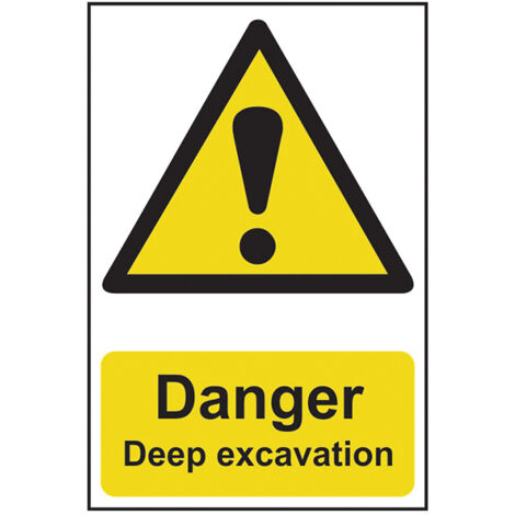 Danger Deep Excavation - Pvc 400 X 600Mm