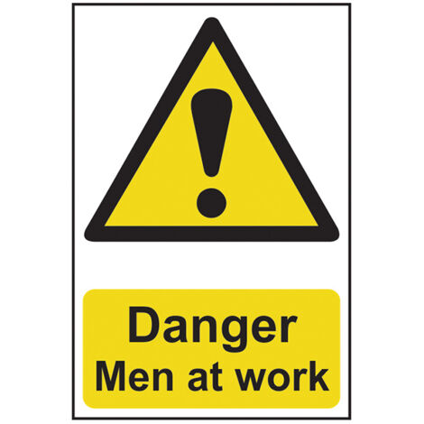 Danger Men At Work - Pvc 400 X 600Mm