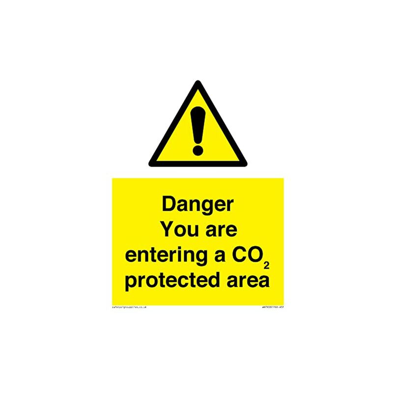 Danger you are entering a co protected area Sign