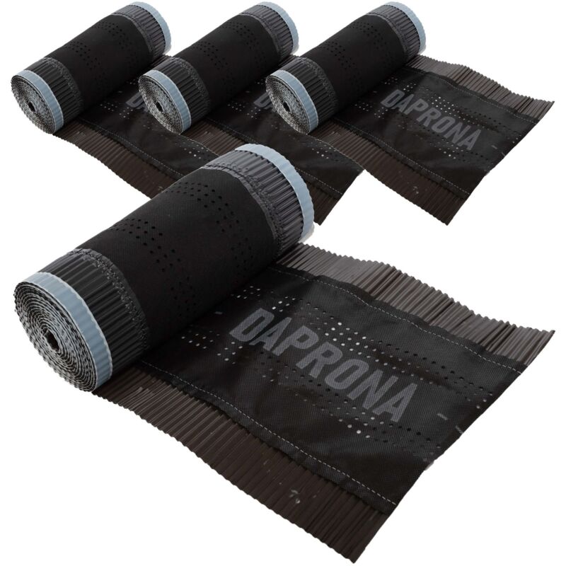 Daprona - bande de faîtage, rouleau de faîtage Alu Super Vent 5m, faîtière enroulable pour une couverture optimale de l'épi de faîtage, colle super