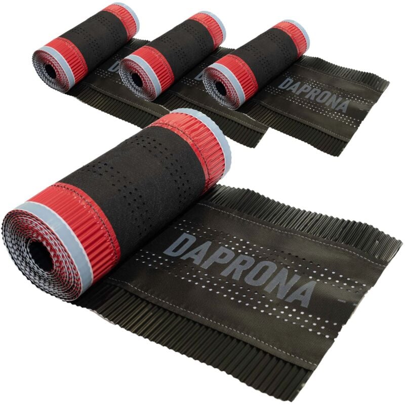 Daprona - bande de faîtage, rouleau de faîtage Alu Super Vent 5m, faîtière enroulable pour une couverture optimale de l'épi de faîtage, colle super