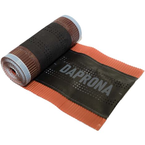 DAPRONA bande de faîtage, rouleau de faîtage Alu Super Vent 5m, faîtière enroulable pour une couverture optimale de l'épi de faîtage, colle super butyle - Rouge, 1 rouleau, 320mm