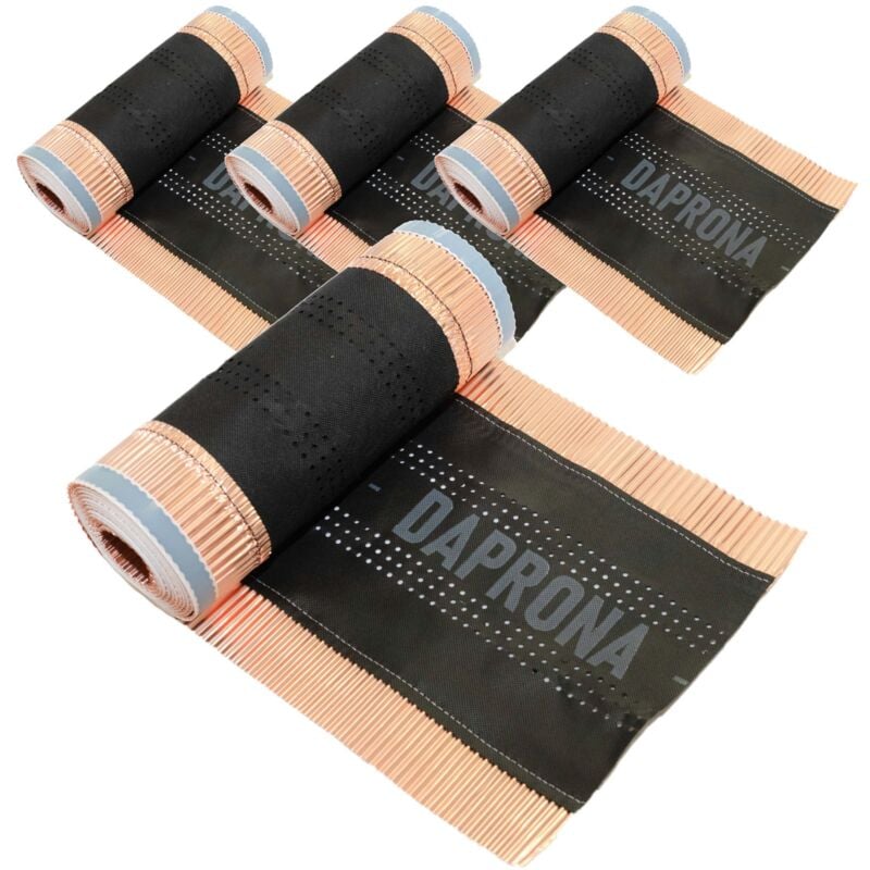 Daprona - Bande de faîtage, rouleau de faîtage en cuivre 5m, faîtage enroulé pour une couverture optimale de l'épi de faîtage, colle super butyle,
