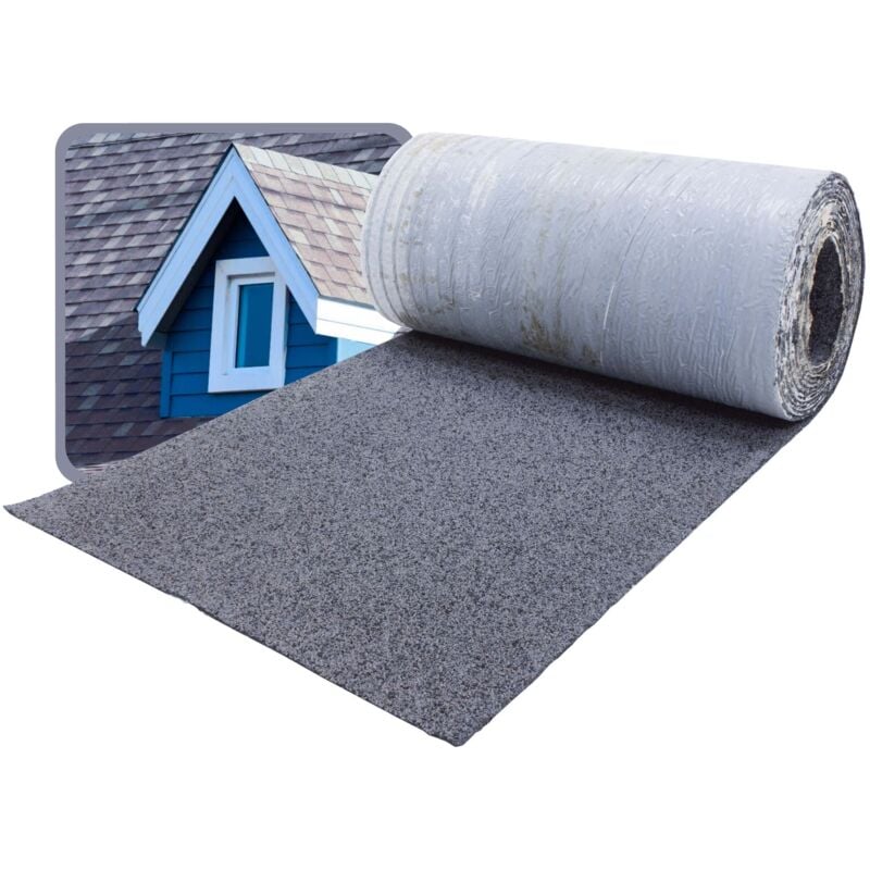 Bardeaux de toit, couverture de faîtage 5m x 32cm bande de faîtage en bitume pour abri de jardin, abri de voiture, nichoir - Gris - Daprona