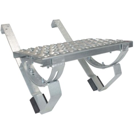 DAPRONA Kit de grilles de défilement pour tuiles plates, marchepieds pour ramoneurs, avec matériel de montage pour un accès sûr au toit - argent, 40cm
