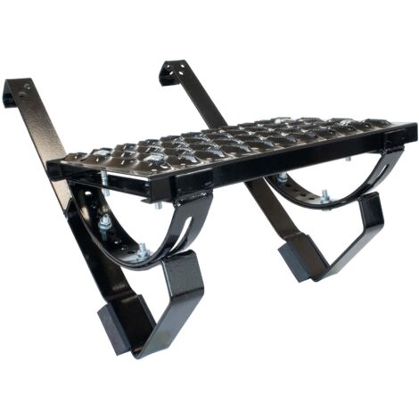 DAPRONA Laufrost Set für flache Dachziegel, Dachtritte für Schornsteinfeger, inkl. Montagematerial für sichere Dachbegehung - Schwarz, 100cm