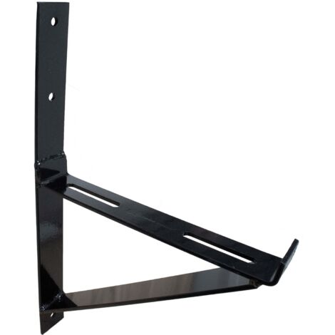 DAPRONA Support de grille pour marchepied et grille, montage mural, marchepied pour ramoneur, accès sécurisé à la cheminée - noir, 25cm