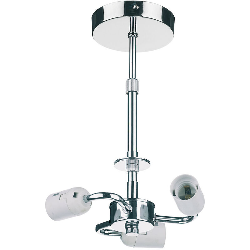 

DAR ACCESSORIES - Lámpara de techo semi empotrada con suspensión de luz, cromo pulido, 3x E27