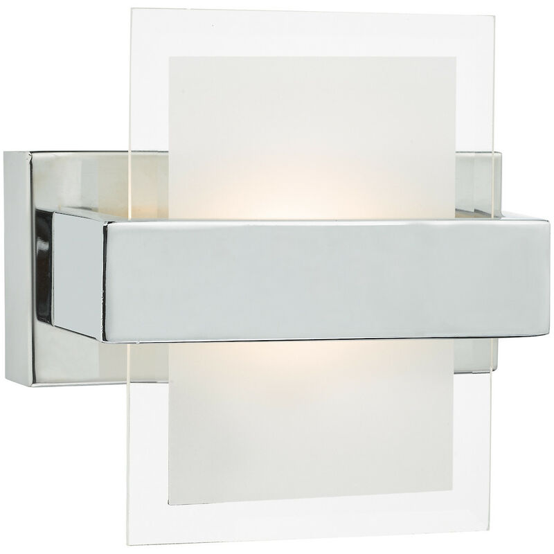 Image of Dar Lighting - dar apt - Lampada da parete a led in cromo lucido e vetro
